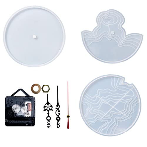 LICHENGTAI Silikonharz Uhrmold für DIY Kunsthandwerk, Epoxy Transparente Uhr Silikon Harz Flüssige Form, Silikonform für Harz-Kunst, DIY Handwerk, Heimdekoration von LICHENGTAI