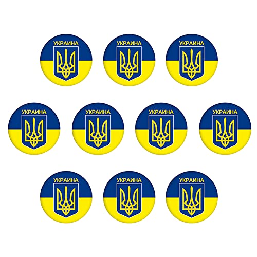 LICHENGTAI Ukraine Flagge Knopfabzeichen, 10 Stück Buttons Mit Der Ukrainischen Flagge, Friedenstaube Druck Ukraine Flagge Pin Brosche Anstecknadel für Hüte Hemden, Runde Brustnadeln Brosche LICHENGTAI Ukraine Flagge Knopfabzeichen, 10 Stück Buttons Mit Der Ukrainischen Flagge, Friedenstaube Druck Ukraine Flagge Pin Brosche Anstecknadel für Hüte Hemden, Runde Brustnadeln Brosche von LICHENGTAI