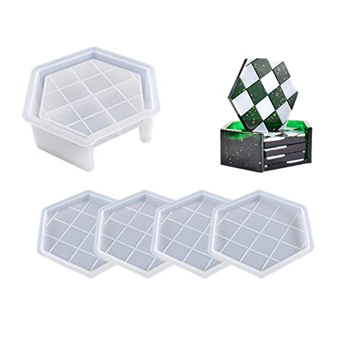 LICHENGTAI Untersetzerform Epoxidharz Formen mit Untersetzer Halter, 4 Stück Untersetzer Silikonformen Epoxidharz Set DIY Untersetzer Silikon Formen Für DIY-Untersetzerformen Esstisch Heimdekoration LICHENGTAI Untersetzerform Epoxidharz Formen mit Untersetzer Halter, 4 Stück Untersetzer Silikonformen Epoxidharz Set DIY Untersetzer Silikon Formen Für DIY-Untersetzerformen Esstisch Heimdekoration von LICHENGTAI