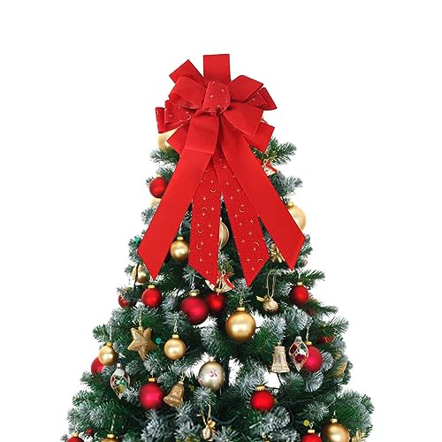 LICHENGTAI Weihnachtsbaum Schleifen Deko Weihnachtsbaumspitze Schleife Weihnachtsbaumschleife Kranzschleife Hängende Dekoration für Weihnachtsbaum, Kranz, Tür, Festival, Heimdekoration von LICHENGTAI