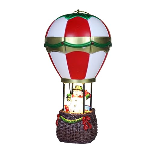 LICHENGTAI Weihnachtsschmuck LED Beleuchtung Heißluftballon Feuerstellen Figur Laterne Batteriebetrieben Weihnachtsdorf Zubehör Weihnachtsdeko für Weihnachten Party Gastgeschenke von LICHENGTAI