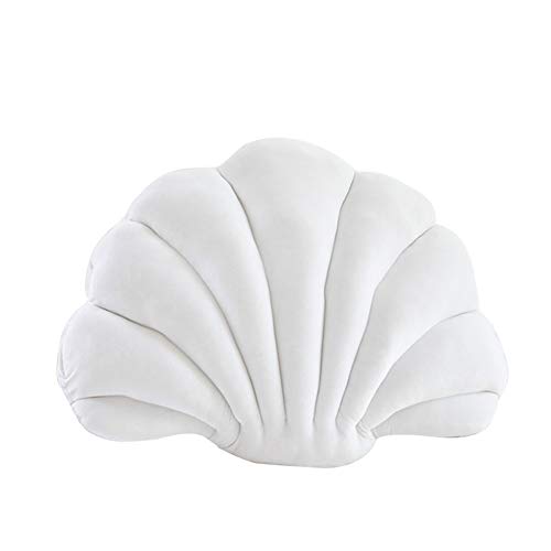 Muschel-förmiges Kissen, Zierkissen Dekorative Muschelschale Kopfkissen Scallop Shells Kuschelkissen Baumwolle Sofakissen Dekokissen Plüschtier Meerestier Kissen für Bett Sofa Stuhl Auto, Rosa von LICHENGTAI