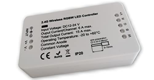 2.4G Wireless LED Controller RGB+W/WW+Dimmer | geeignet für LED Strips 12V oder 24V für den Innenbereich 2.4G Wireless LED Controller RGB+W/WW+Dimmer | geeignet für LED Strips 12V oder 24V für den Innenbereich von LICHT DISCOUNT