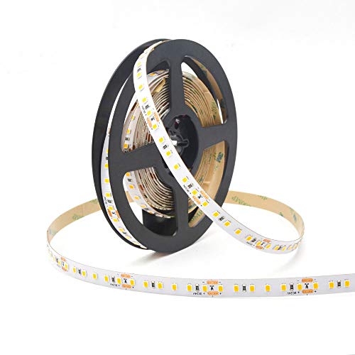 LICHT DISCOUNT 24V 5m LED Strip warmweiss (2700K) IP20 10W / lfm. | Dimmbarer LED Strip für professionelle Anwendungen | 810 Lumen/lfm. von LICHT DISCOUNT
