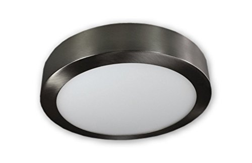 LED Aufbauleuchte Aufbauspot Dimmbar 18W warmweiß 2700K | Moderne Panel Deckenlampe aus Aluminium | Aufbaustrahler rund 230V Edelsthal Optik | Deckenleuchte Deckenspot Aufputz alu gebürstet von LICHT DISCOUNT