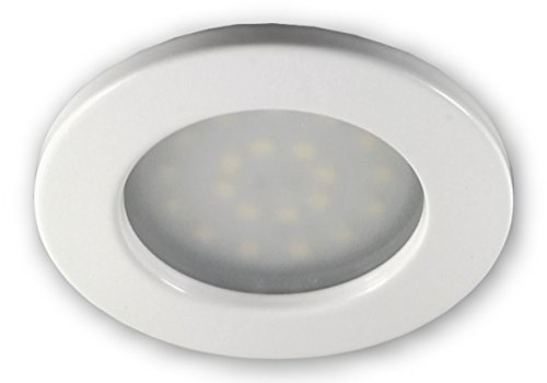 LICHT DISCOUNT LED Möbel Einbaustrahler 230V | Ultra flach 22mm | Möbel Leuchte Schrankleuchte 2W 4100K neutralweiß Beleuchtung | Einbauleuchte Küchen Lampe Spot weiß | von LICHT DISCOUNT