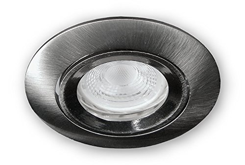 LICHT DISCOUNT 12V LED Einbaustrahler Modell 903 | Einbaugehäuse alu gebürstet | 5,5W LED Leuchtmittel warmweiss von LICHT DISCOUNT