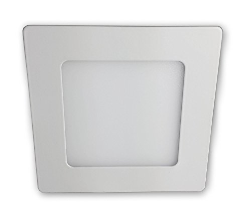 LICHT DISCOUNT 6 W LED mini Panel Leuchte Einbaulampe quadratisch weiss 230V Panelleuchte warmweiß von LICHT DISCOUNT