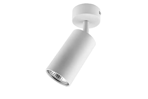 Aufbau Spot 1-flammig GU10 682 matt weiss | Deckenleuchte Aufbauleuchte Deckenspot Lampenkopf Schwenkbar Justierbar von LICHT DISCOUNT