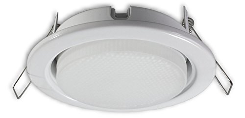 LICHT DISCOUNT LED Einbaustrahler GX53 230 V weiß | Einbauleuchte Spot Strahler inkl. 8,5 W GX53 LED Leuchtmittel warmweiß | Deckeneinbaustrahler Deckeneinbauspot Einbauspot von LICHT DISCOUNT