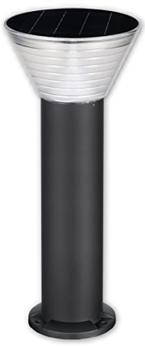 LICHT DISCOUNT Moderne LED Solarleuchte Garten Standleuchte 3000K warm weiß CPD3004 Solar Lampe Wegleuchte Pollerleuchte von LICHT DISCOUNT