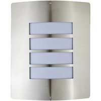 Licht-erlebnisse - Außenwandlampe E27 IP44 Silber Terrasse Hof Edelstahl Modern Außenlampe Wand Licht-erlebnisse - Außenwandlampe E27 IP44 Silber Terrasse Hof Edelstahl Modern Außenlampe Wand von LICHT-ERLEBNISSE