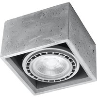 Deckenlampe Beton eckig B: 14 cm H: 9 cm klein für GU10 Aufputz Deckenspot Deckenleuchte von LICHT-ERLEBNISSE