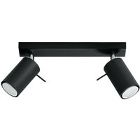 Licht-erlebnisse - Deckenlampe Schwarz Metall Modern GU10 Deckenspot Küche Flur - Schwarz von LICHT-ERLEBNISSE