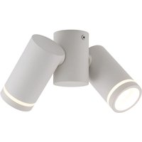 Deckenspot Metall verstellbar Weiß GU10 2-flammig Modern Spot Lampe Decke von LICHT-ERLEBNISSE