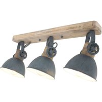 Deckenstrahler 3-flammig E27 B: 59 cm aus Metall Holz verstellbar Deckenlampe Deckenleuchte von LICHT-ERLEBNISSE