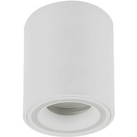 Deckenstrahler Aluminium GU10 rund D: 8 cm Aufputz Weiß von LICHT-ERLEBNISSE
