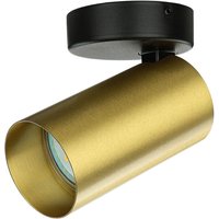 Licht-erlebnisse - Deckenstrahler klein 1-flammig Messing Schwarz GU10 Deckenlampe Deckenleuchte Licht-erlebnisse - Deckenstrahler klein 1-flammig Messing Schwarz GU10 Deckenlampe Deckenleuchte von LICHT-ERLEBNISSE