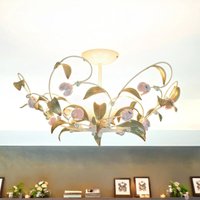 Licht-erlebnisse - Florale Deckenleuchte rose Ø64cm 5-flmg von LICHT-ERLEBNISSE