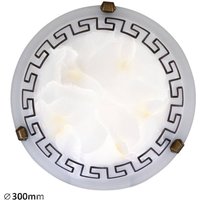 Glas Deckenleuchte 30 cm E27 1x60W weißes Alabasterglas rund Etrusco 7648 Rabalux von LICHT-ERLEBNISSE