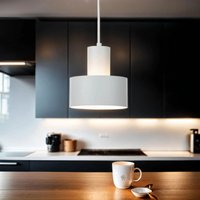 Hängelampe Weiß ø 15 cm Metall E27 Pendelleuchte Hängelampe Weiß ø 15 cm Metall E27 Pendelleuchte von LICHT-ERLEBNISSE