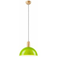 Hängeleuchte E27 Glas Holz Retro Design Pendelleuchte Küche Esszimmer - Spring Green von LICHT-ERLEBNISSE