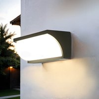 Licht-erlebnisse - led Außenlampe Wand Haus Garten IP65 Anthrazit 4000 k 1200 lm Modern Wandleuchte von LICHT-ERLEBNISSE