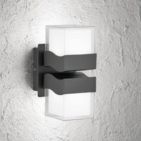 Licht-erlebnisse - led Außenleuchte Wand IP54 Schwarz Metall 3000 k 700 lm Modern Wandleuchte außen von LICHT-ERLEBNISSE