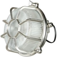 Licht-erlebnisse - Außenwandlampe Messing Riffelglas IP64 E27 in Nickel Außenleuchte Licht-erlebnisse - Außenwandlampe Messing Riffelglas IP64 E27 in Nickel Außenleuchte von LICHT-ERLEBNISSE