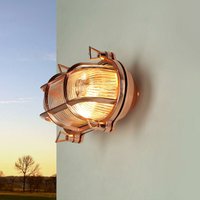 Licht-erlebnisse - Außenwandlampe Messing massiv IP64 Kupfer E27 Maritim Wandleuchte außen Garten Licht-erlebnisse - Außenwandlampe Messing massiv IP64 Kupfer E27 Maritim Wandleuchte außen Garten von LICHT-ERLEBNISSE