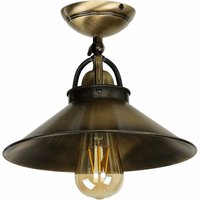 Licht-erlebnisse - Deckenlampe Bronziert Echt-Messing Handarbeit - Bronze hell glänzend von LICHT-ERLEBNISSE