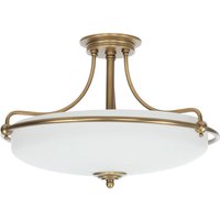 Licht-erlebnisse - Deckenlampe Creme Messing E27 Glas Metall Jugendstil Deckenleuchte Licht-erlebnisse - Deckenlampe Creme Messing E27 Glas Metall Jugendstil Deckenleuchte von LICHT-ERLEBNISSE