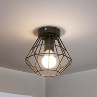 Deckenlampe Schwarz Metall Wohnzimmer Modern Ø29cm - Schwarz von LICHT-ERLEBNISSE