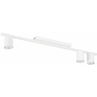 Licht-erlebnisse - Deckenleuchte Weiß Metall 80 cm lang schmal 4x GU10 Deckenlampe Wohnzimmer Küche - Weiß von LICHT-ERLEBNISSE