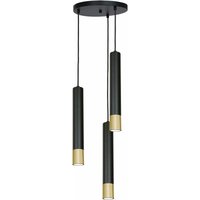 Licht-erlebnisse - Hängeleuchte Schwarz Gold 3-flammig GU10 Metall Pendelleuchte Hängelampe Esstisch Wohnzimmertisch Licht-erlebnisse - Hängeleuchte Schwarz Gold 3-flammig GU10 Metall Pendelleuchte Hängelampe Esstisch Wohnzimmertisch von LICHT-ERLEBNISSE