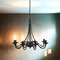 Kronleuchter Schwarz Metall Rustikal Ø65cm 8 Arme Wohnzimmer Esszimmer Kronleuchter Schwarz Metall Rustikal Ø65cm 8 Arme Wohnzimmer Esszimmer von LICHT-ERLEBNISSE