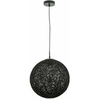 Pendelleuchte Schwarz Kugel Schirm Metall Geflecht von LICHT-ERLEBNISSE