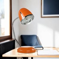 Licht-erlebnisse - Schreibtischlampe Retro Design flexibel verstellbar Metall 36 cm Orange E27 - Orange von LICHT-ERLEBNISSE