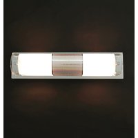 Licht-erlebnisse - Wandlampe Badezimmer Glas Metall 2x E14 in Silber blendarm Badlampe Spiegelleuchte - Silber von LICHT-ERLEBNISSE