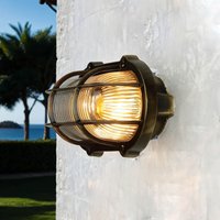 Licht-erlebnisse - Messinglampe außen Wandleuchte maritim skiathos - Messing Antik von LICHT-ERLEBNISSE