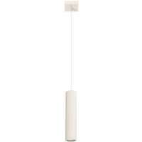 Licht-erlebnisse - Pendelleuchte Aluminium b: 8 cm h: max. 118 cm Creme GU10 Modern Hängelampe von LICHT-ERLEBNISSE