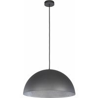 Licht-erlebnisse - Pendelleuchte E27 ø 50 cm Grau Silber Esstisch Hängelampe - Silber von LICHT-ERLEBNISSE