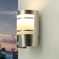 Praktische Außenleuchte Bewegungsmelder E27 IP44 Wand - Silber, Weiss von LICHT-ERLEBNISSE