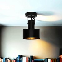 Licht-erlebnisse - Spot Lampe E27 Schwarz Metall Küche Wandleuchte Deckenlampe - Schwarz von LICHT-ERLEBNISSE