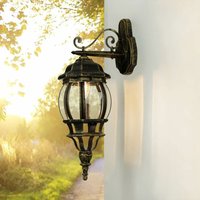 Licht-erlebnisse - Wand Außenleuchte brest rustikal Gold Antik H:54cm von LICHT-ERLEBNISSE