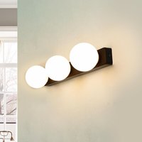 Licht-erlebnisse - Wandlampe Badezimmer Kugelschirm 3x G9 Schwarz Weiß b: 40 cm Wandleuchte Spiegelleuchte Licht-erlebnisse - Wandlampe Badezimmer Kugelschirm 3x G9 Schwarz Weiß b: 40 cm Wandleuchte Spiegelleuchte von LICHT-ERLEBNISSE