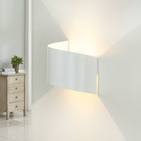 Wandlampe Up Down Weiß Metall indirektes Licht Treppe Flur Wohnzimmer - Weiß von LICHT-ERLEBNISSE