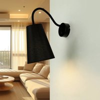 Wandlampe mit Schalter Flexarm Schwarz E27 Leselampe Bett Sofa von LICHT-ERLEBNISSE