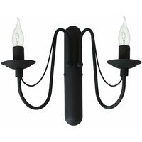 Licht-erlebnisse - Wandleuchte E14 Schwarz Metall Rustikal Wandlampe - Schwarz von LICHT-ERLEBNISSE