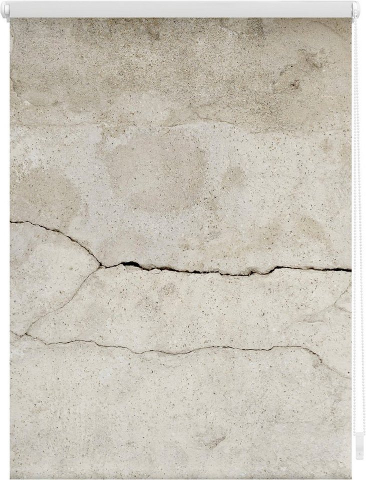 Seitenzugrollo Klemmfix Motiv Beton, LICHTBLICK ORIGINAL, Lichtschutz, ohne Bohren, freihängend, Klemmfix, bedruckt von LICHTBLICK ORIGINAL